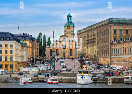 Cathedral and Royal Palace Stockholm Sweden Stock Photo