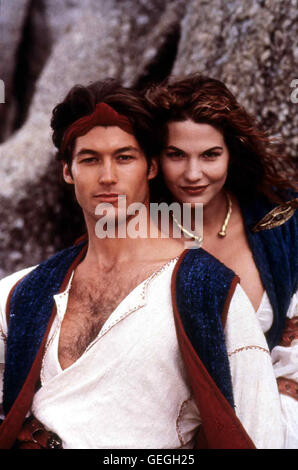 Sindbad (Zen Gesner), Maeve (Jacqueline Collen) *** Local Caption *** 1996, Adventures Of Sinbad, The, Sindbads Abenteuer Stock Photo