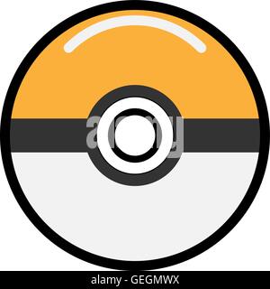 Vector game ball for play in team. Pokeball object Stock Vector by ©logoff  117683212