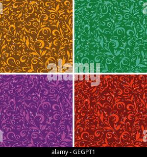 Seamless wallpaper with floral ornament Stock Vector Image & Art - Alamy