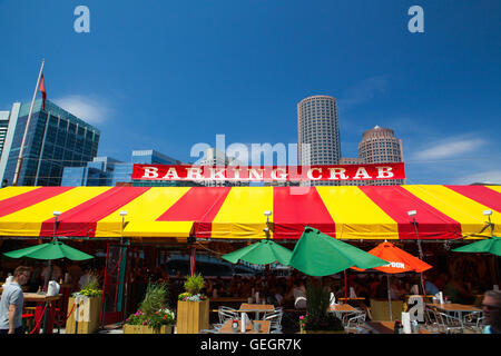 BOSTON,MASSACHUSETTS,USA - JULY 15,2016: The famous restaurant Barking Crab.Located in Boston and Newport, Stock Photo