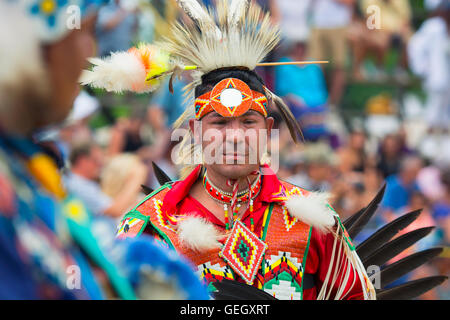 Pow Wow Native Dancer in Traditional Regalia at the Six Nations of the ...
