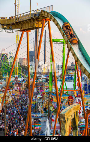 Roller coaster Rheinkirmes Oberkassel D sseldorf North Rhine