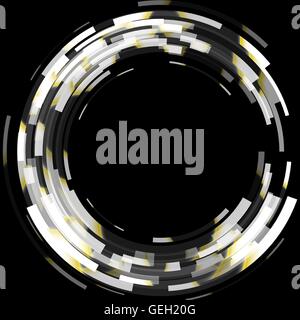 Abstract black and white technology circles background, stock vector Stock Vector
