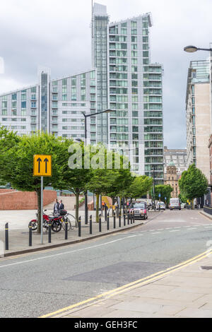 Urban Pictures Manchester city center Stock Photo