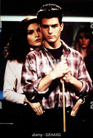 Mary Elizabeth Mastrantonio, Tom Cruise   In Carmen (Mary Elizabeth Mastrantonio) hat Vincent (Tom Cruise) seinen groessten Fan. *** Local Caption *** 1986, Color Of Money, The, Die Farbe Des Geldes Stock Photo