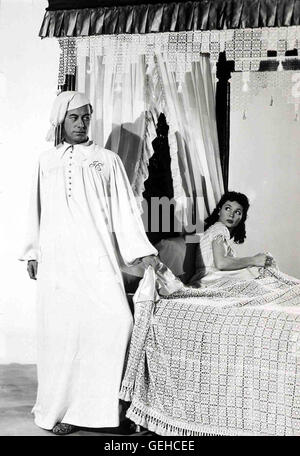 Rex Harrison, Lilli Palmer *** Local Caption *** 1952, Four Poster, The, Das Himmelbett Stock Photo