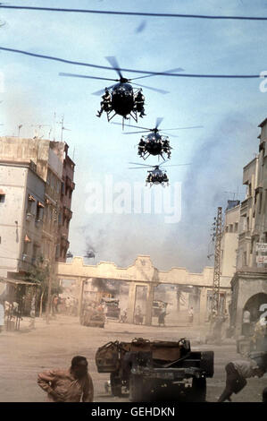 Somalia Okrober 1993: Amerikanische Elitesoldaten landen in Mogadishu, Somalia *** Local Caption *** 2001, Black Hawk Down, Black Hawk Down Stock Photo