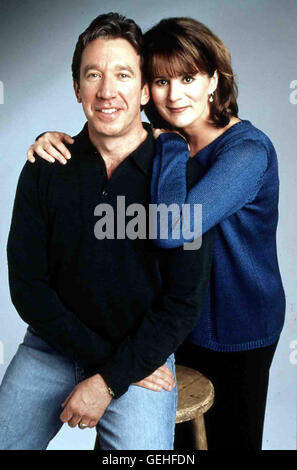 Tim (Tim Allen) und Jill Taylor (Patricia Richardson) *** Local Caption *** 1991, 1990er, 1990s, Home Improvement - Year 1, Paar, couple, Hör' Mal, Wer Da Hämmert Stock Photo