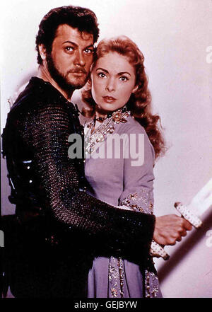 TONY CURTIS and JANET LEIGH in THE BLACK SHIELD OF FALWORTH (1954 ...