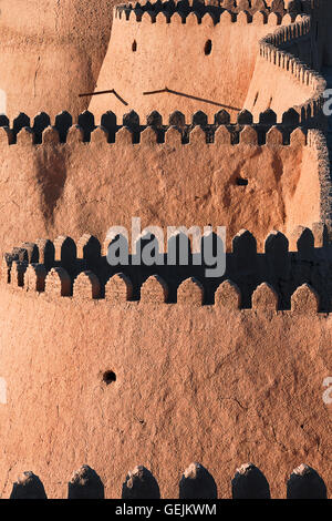 Old walls of the ancient city of Khiva in Uzbekistan. Stock Photo