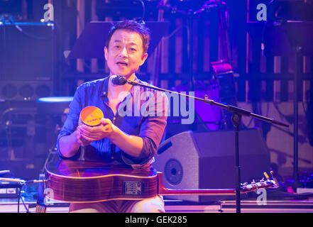 Lee Jung-Yul, Jul 23, 2016 : South Korean singer and musical actor Lee Jung-Yul performs as a guest singer during a concert of South Korean music group,'Woorinara' at the West Bridge Live Hall in central Seoul, South Korea. The group Woorinara was founded in 1999 and released 5 full-length albums and about 10 project albums. © Lee Jae-Won/AFLO/Alamy Live News Stock Photo