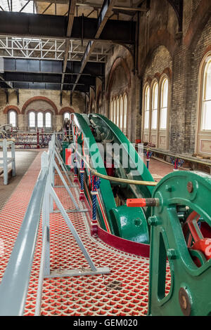 Beam steam engine used at the Crossness Pumping Station near Abbey Wood and Thamesmead in South London Stock Photo