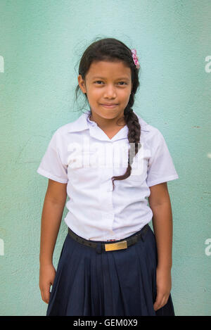 Faces of school children of costa rica Stock Photo