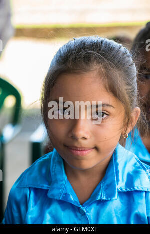 Faces of school children of costa rica Stock Photo