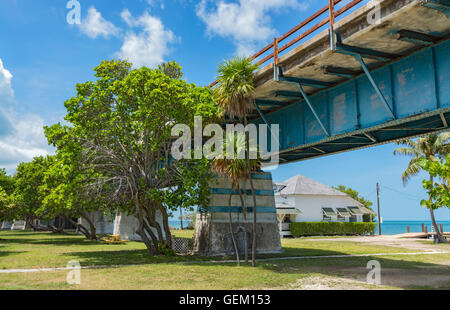 Florida, Pigeon Key Historic District, Old Seven Mile Bridge Stock Photo