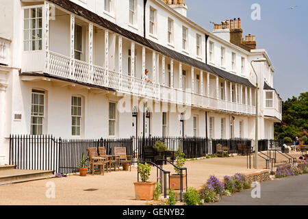 UK, England, Devon, Sidmouth, Fortfield Terrace, row of Georigian properties Stock Photo