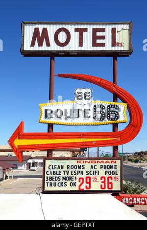 geography / travel, USA, Arizona, Motel 66, Kingman, Route 66, Stock Photo