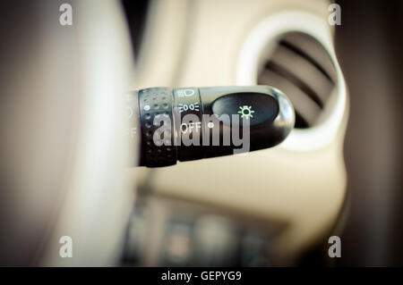 Car light switch Stock Photo