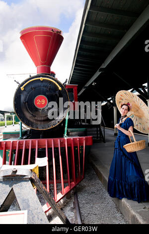 Charlotte the Southern Belle on the Station at Chattanooga Choo Choo Station in Tennessee USA Stock Photo