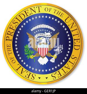 A depiction of the seal of the president of the United States of America Stock Vector