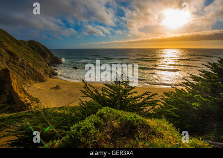 Gray Whale Cove State Beach California Landscape Stock Photo