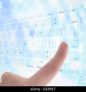 Binary code background Stock Photo