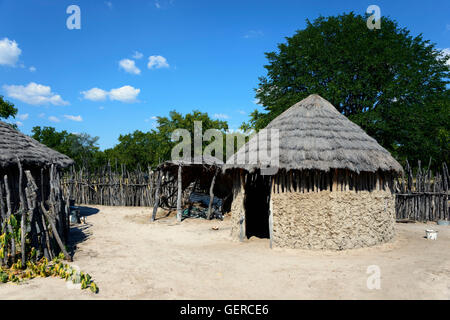 Housing area, Shorobe, Maun, North-West District, Botswana Stock Photo