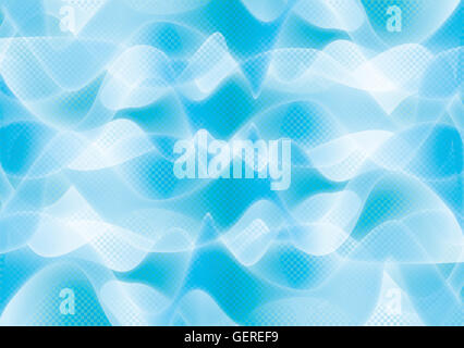 Background in marine colours, abstract wave. Raster illustration Stock Photo