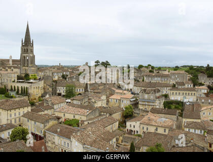 Saint Emilion Gironde France From The Keep of The Chateuax Du Roy Stock Photo