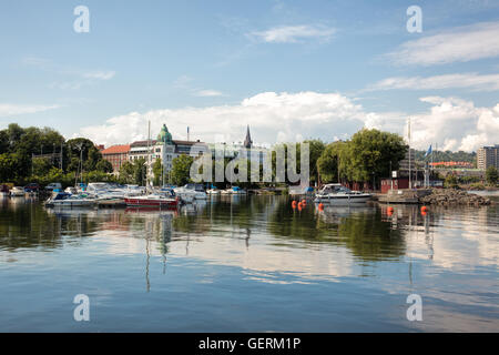 Jonkoping, Sweden - Jul 24, 2016 : Scene of the beautiful Jonkoping city, which is situated by the end of the huge lake Vattern. Stock Photo