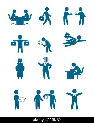 Vector illustration of a people in business set Stock Vector