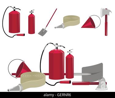 Set for fire fighting Stock Vector Image & Art - Alamy