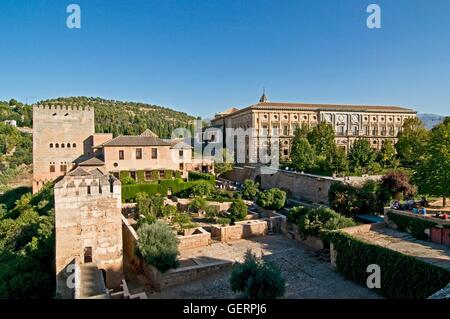 geography / travel, Spain, province of Granada, Granada, Alhambra Palace, Nasrids palace, palace of Charles V, Stock Photo