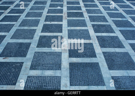 Abstract geometric background of Stone paving texture Stock Photo