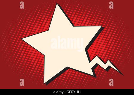 Comic bubble star silhouette Stock Vector