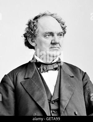 P T Barnum. Portrait of the American showman, Phineas Taylor Barnum (1810-1891),  from the Brady-Handy Collection, c.1855-1865. PT Barnum. Stock Photo