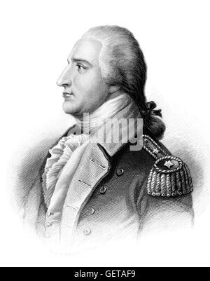 Benedict Arnold (1741-1801), portrait engraving by Henry Bryan Hall, 1865. Stock Photo