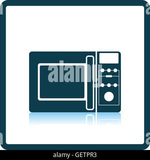 Micro wave oven icon. Shadow reflection design. Vector illustration. Stock Vector