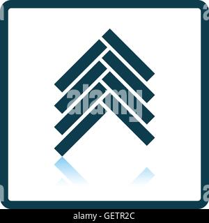 Parquet icon. Shadow reflection design. Vector illustration. Stock Vector