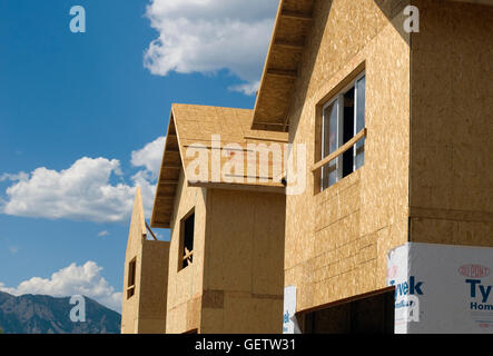 Single family home construction in Boulder, CO Stock Photo