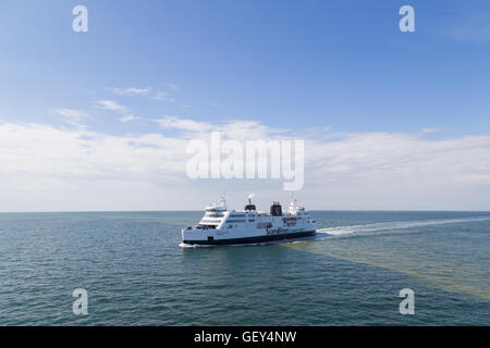 Puttgarden, Germany - July 26, 2016: A Ferry on the Baltic Sea between Puttgarden in Germany and Rodby in Denmark. Stock Photo