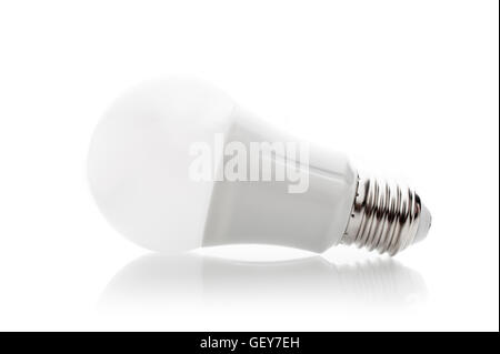 isolate energy saving LED light bulb Stock Photo