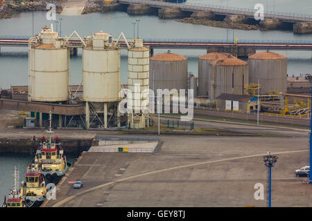 Large industrial storage tanks Stock Photo