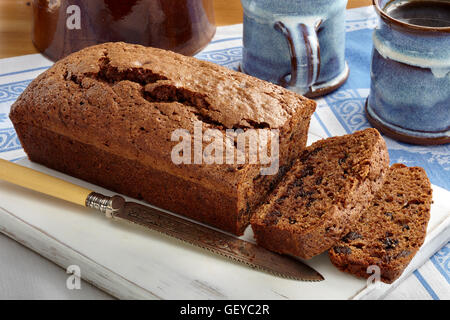 Chocolate brownie zucchini bread Stock Photo