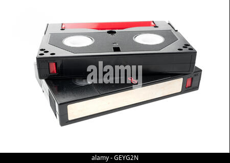 closeup detail of 8mm video cassette Stock Photo