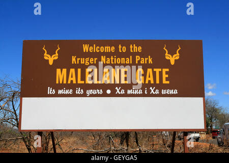 Malelane Gate entrance to Kruger National Park South Africa Stock Photo ...