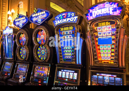 slot machines inside monte carlo casino, monaco Stock Photo: 168462148