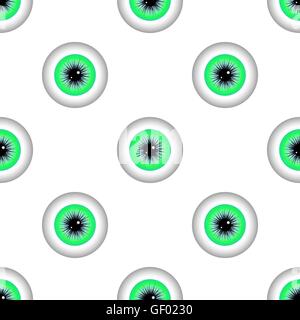 Green Eye Seamless Pattern Stock Vector