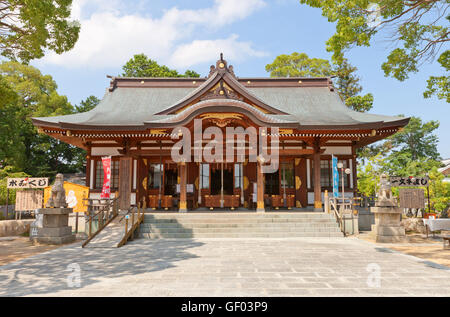 Oishi Shinto Shrine on the grounds of Ako Castle in Ako, Japan. Shrine is dedicated to 47 loyal samurai (ronin) Stock Photo